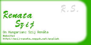renata szij business card